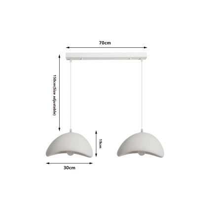 BRILAGI - Függőlámpa kábellel WABI SABI 2xE27/60W/230V fehér