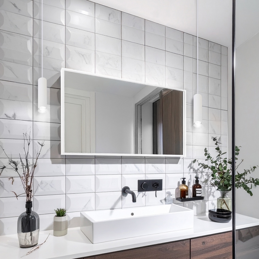 Brilagi - Fürdőszobai csillár zsinóron SELE AQUA 1xGU10/30W/230V IP44 fehér