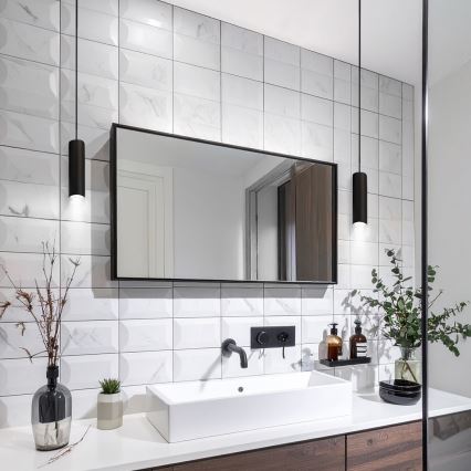 Brilagi - Fürdőszobai csillár zsinóron SELE AQUA 1xGU10/30W/230V IP44 fekete
