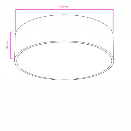 Brilagi - Fürdőszobai mennyezeti lámpatest POOL 3xE27/15W/230V átm. 40 cm IP54 fekete