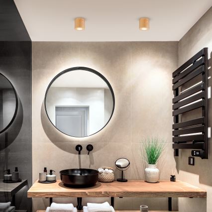 Brilagi - Fürdőszobai spotlámpa MIA 1xGU10/30W/230V 84x80 mm tölgy dekor IP44