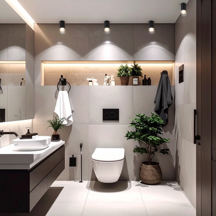 Brilagi - Fürdőszobai spotlámpa SELE 1xGU10/30W/230V IP44 fekete