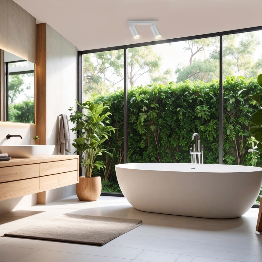 Brilagi - Fürdőszobai spotlámpa SELE 2xGU10/30W/230V IP44 ezüst