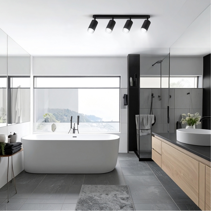 Brilagi - Fürdőszobai spotlámpa SELE 4xGU10/30W/230V IP44 fekete