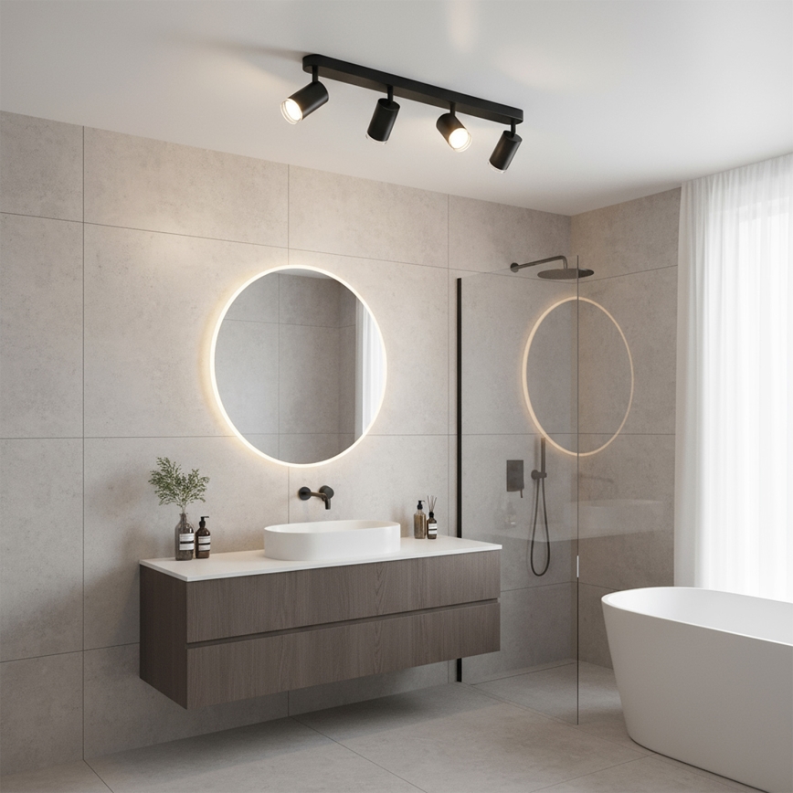 Brilagi - Fürdőszobai spotlámpa SELE 4xGU10/30W/230V IP44 fekete