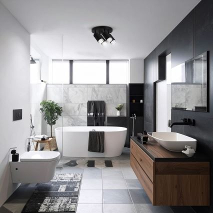 Brilagi - Fürdőszobai spotlámpa SELE AQUA 4xGU10/30W/230V IP44 fekete