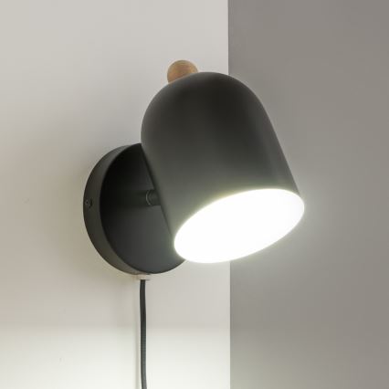 Brilagi - GALLION irányítható fali spotlámpa 1xE27/15W/230V fekete