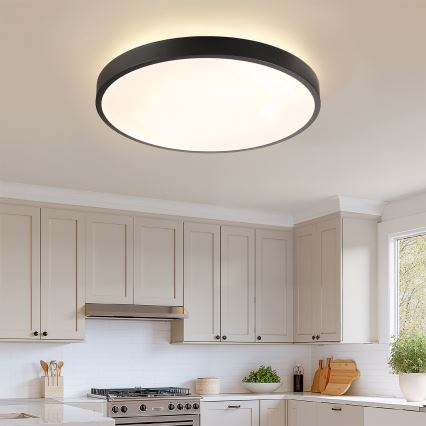 Brilagi - LED dimmelhető mennyezeti lámpa GLASS POOL DOUBLE LED/80W/230V 3000-6000K 60 cm fekete + távirányító