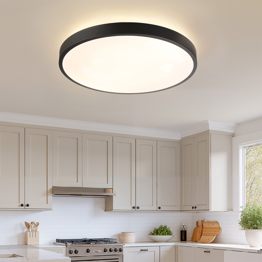 Brilagi - LED dimmelhető mennyezeti lámpa GLASS POOL DOUBLE LED/80W/230V 3000-6000K 60 cm fekete + távirányító