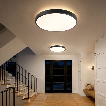 Brilagi - LED dimmelhető mennyezeti lámpa GLASS POOL DOUBLE LED/80W/230V 3000-6000K 60 cm fekete + távirányító