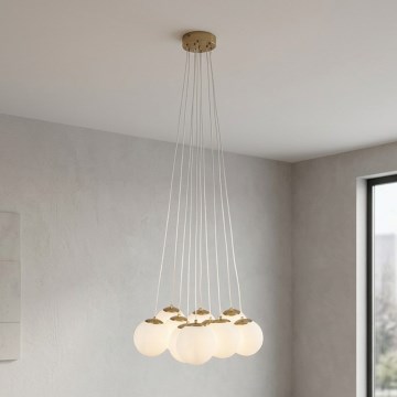 Brilagi - GLOBE kábeles csillár 10xE14/15W/230V, fehér