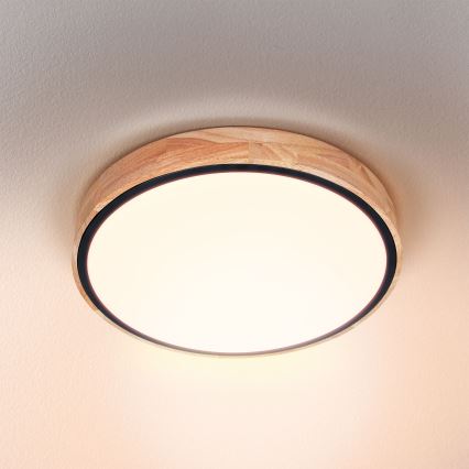 Brilagi - GLORIA LED dimmelhető mennyezeti lámpa 48W/230V 3000-6500K tölgy, átmérő 40 cm + távirányító