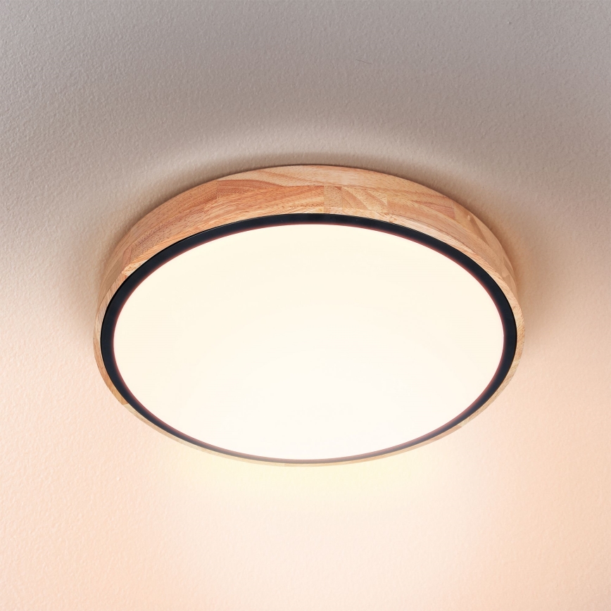 Brilagi - GLORIA LED dimmelhető mennyezeti lámpa 48W/230V 3000-6500K tölgy, átmérő 40 cm + távirányító
