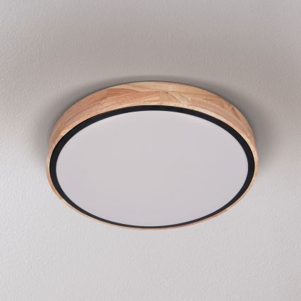 Brilagi - GLORIA LED dimmelhető mennyezeti lámpa 48W/230V 3000-6500K tölgy, átmérő 40 cm + távirányító