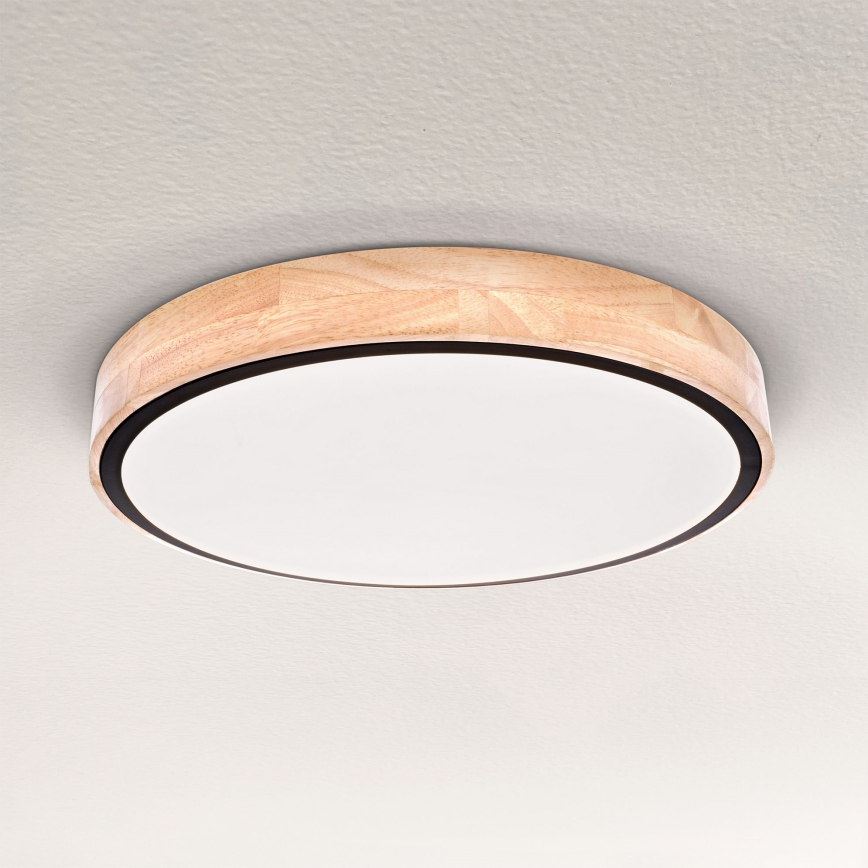 Brilagi - GLORIA LED dimmelhető mennyezeti lámpa 48W/230V 3000-6500K tölgy, átmérő 40 cm + távirányító