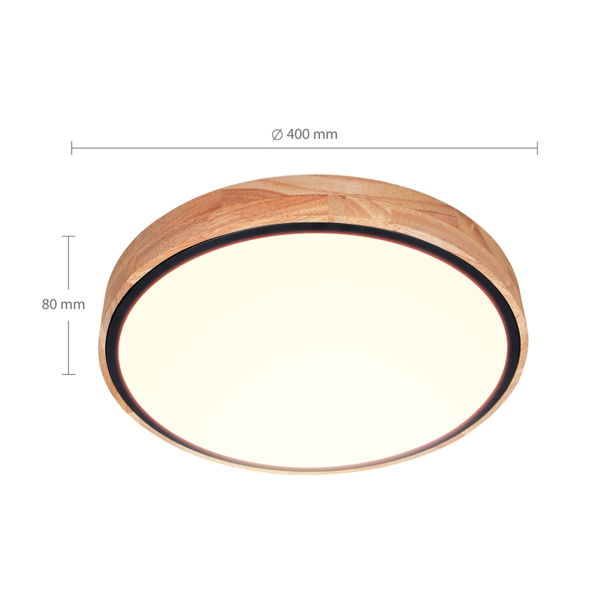Brilagi - GLORIA LED dimmelhető mennyezeti lámpa 48W/230V 3000-6500K tölgy, átmérő 40 cm + távirányító