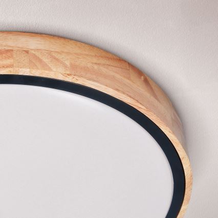 Brilagi - LED dimmelhető mennyezeti lámpa GLORIA LED/48W/230V 3000-6500K tölgy átmérő 40 cm + távirányító