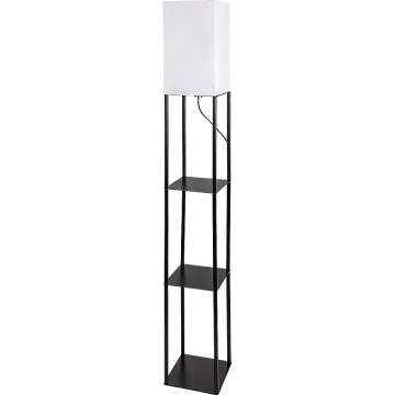 Brilagi - GRADUS polcos állólámpa, 1xE27/40W/230V, 150 cm, fekete/fehér