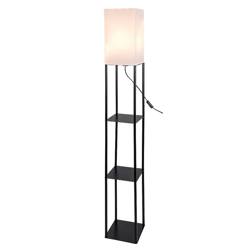 Brilagi - GRADUS polcos állólámpa, 1xE27/40W/230V, 150 cm, fekete/fehér