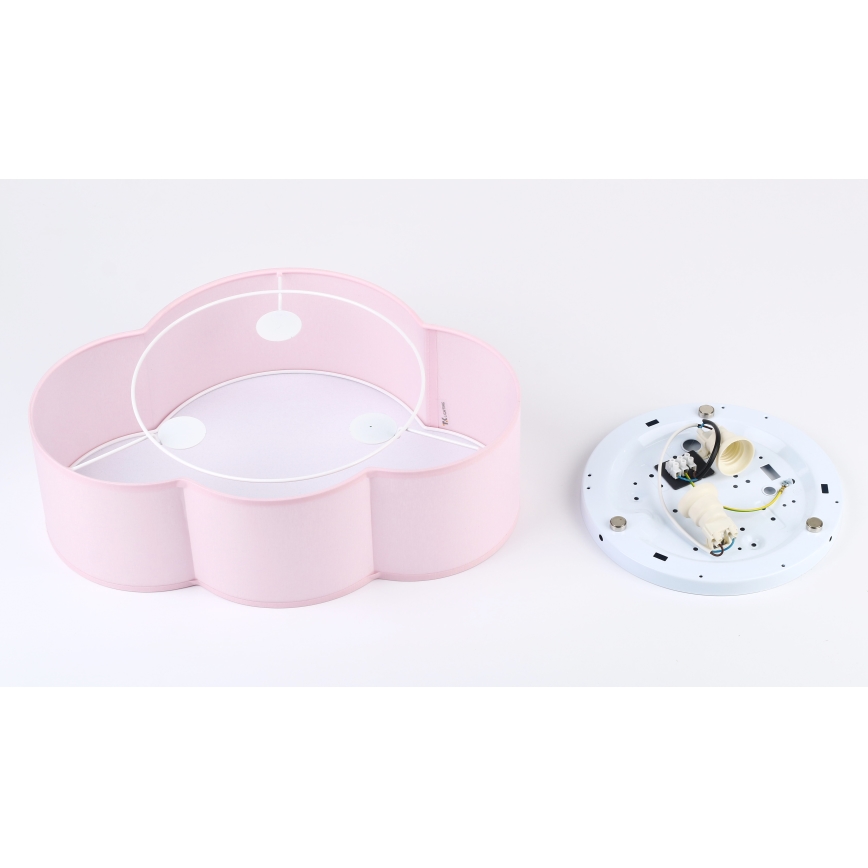 Brilagi - Gyermek mennyezeti lámpa NIMBUS MINI 2xE27/15W/230V 31x43 cm rózsaszín