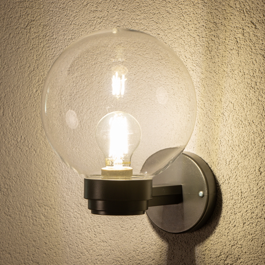 Brilagi - HARBOR kültéri fali lámpa 1xE27/40W/230V IP33 antracit/átlátszó