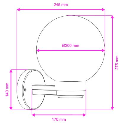 Brilagi - HARBOR kültéri fali lámpa 1xE27/40W/230V IP33 antracit/átlátszó