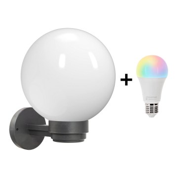 Brilagi - HARBOR LED RGBW dimmelhető kültéri fali lámpatest 1xE27/9W/230V 2700-6500K IP33 antracit/fehér