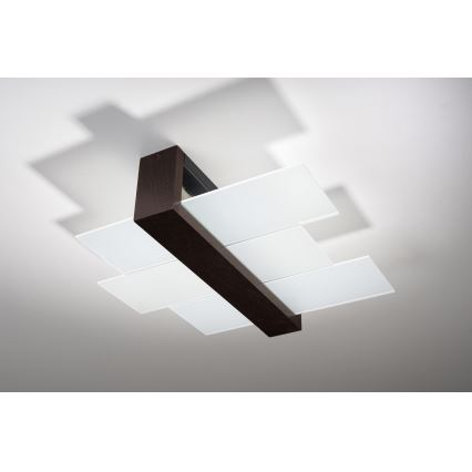Brilagi - LED mennyezeti lámpa HERA 2xE27/7,5W/230V 43x43 cm wenge
