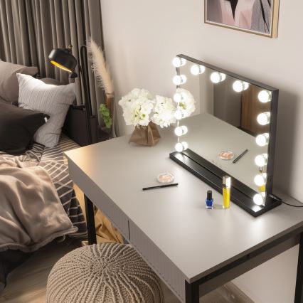 Brilagi - LED állítható fényerejű smink tükör HOLLYWOOD LED/15W/230V 3000/4000/6500K