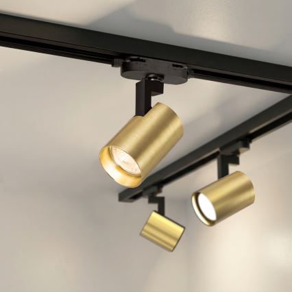 Brilagi - HUSKY sínes rendszerű spotlámpa 6xGU10/10W/230V, fekete/arany