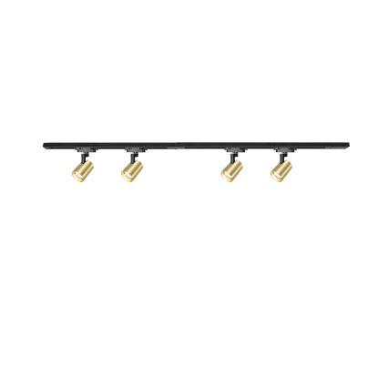 Brilagi - HUSKY sínrendszeres spotlámpa 4xGU10/10W/230V fekete/arany