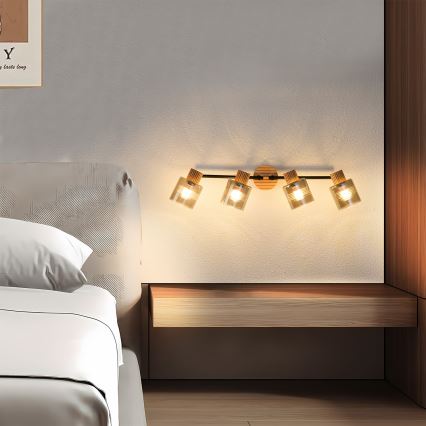 Brilagi - HYGGE 4xE14/15W/230V fa/füstszínű spotlámpa