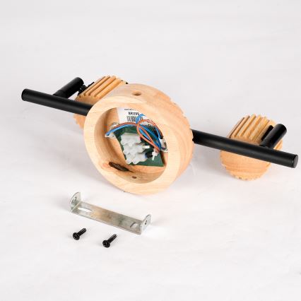 Brilagi - HYGGE spotlámpa 2xE14/15W/230V fa/füstszínű