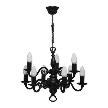 Brilagi - IMPERO láncos csillár, 9xE14/60W/230V, fekete