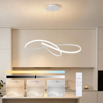 Brilagi - INFINITY dimmelhető LED függőlámpa kábelen LED/80W/230V 3000-6000K 80x80 cm fehér + távirányító