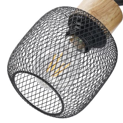 Brilagi - Irányítható spotlámpa BASKLITE 3xE27/15W/230V fa/fekete