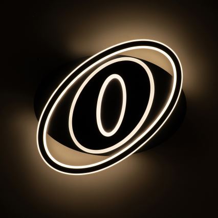 Brilagi - LED dimmelhető mennyezeti lámpa IRIS LED/78W/230V 3000-6000K 37x49 cm fekete + távirányító