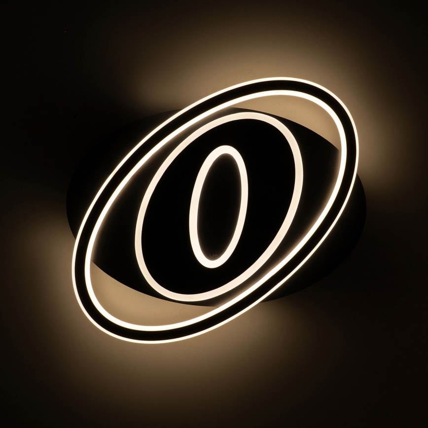 Brilagi - LED dimmelhető mennyezeti lámpa IRIS LED/78W/230V 3000-6000K 37x49 cm fekete + távirányító