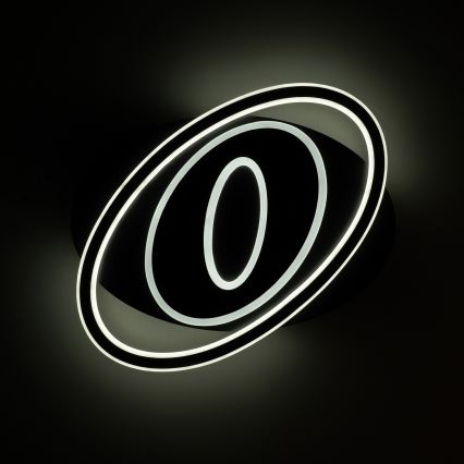 Brilagi - LED dimmelhető mennyezeti lámpa IRIS LED/78W/230V 3000-6000K 37x49 cm fekete + távirányító