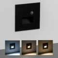 Brilagi - JACK LED lépcsővilágító lámpa mozgás- és alkonyérzékelővel, LED 3W, 230V, 3000/4000/6500K, IP65, fekete