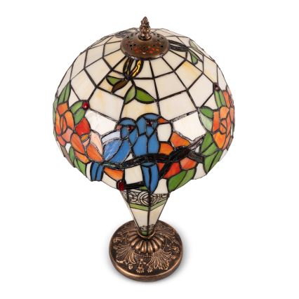 Brilagi - JUNGLE Tiffany stílusú ólomüveg asztali lámpa 1xE27/60W/230V + 1xE14/40W