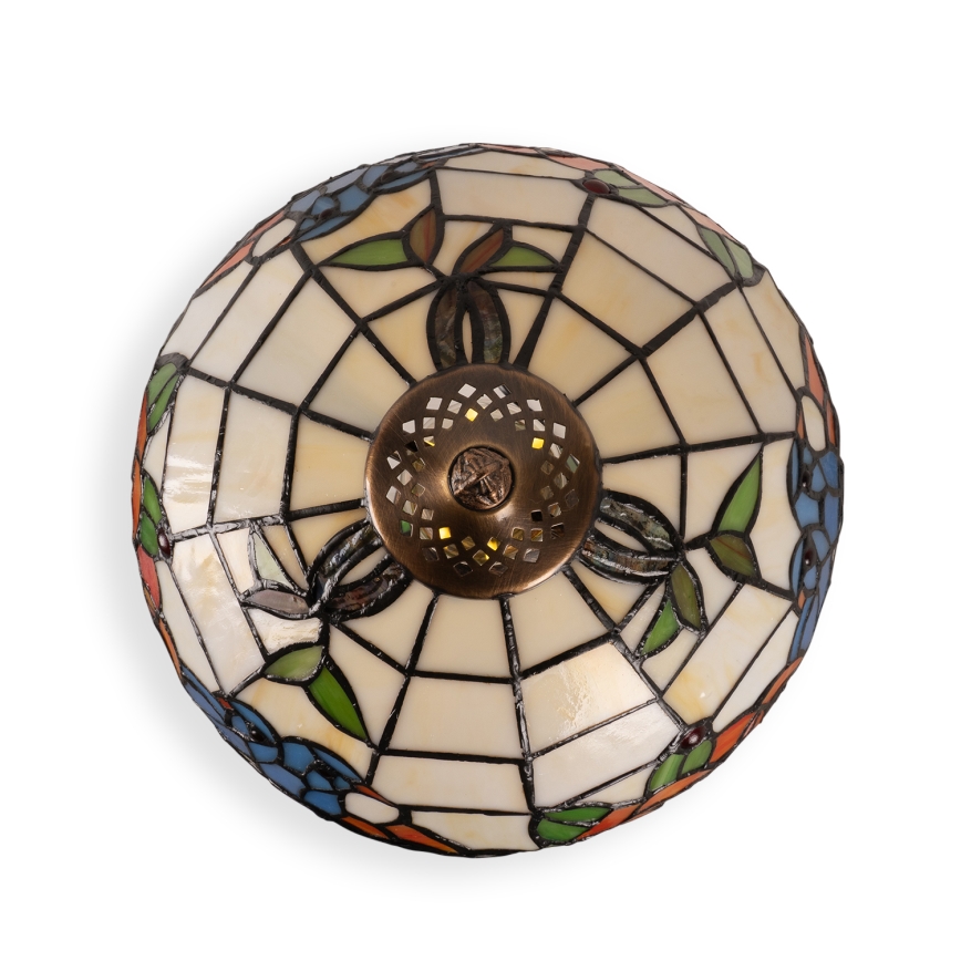 Brilagi - JUNGLE Tiffany stílusú ólomüveg asztali lámpa 1xE27/60W/230V + 1xE14/40W