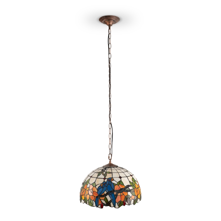 Brilagi - JUNGLE Tiffany-stílusú vitrázs csillár láncon 1xE27/60W/230V Ø 40 cm