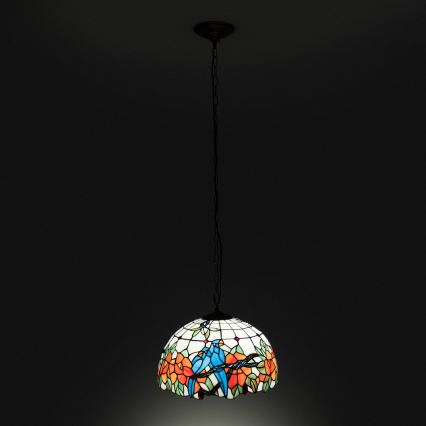 Brilagi - JUNGLE Tiffany-stílusú vitrázs csillár láncon 1xE27/60W/230V Ø 40 cm
