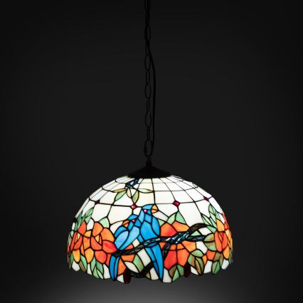 Brilagi - JUNGLE Tiffany-stílusú vitrázs csillár láncon 1xE27/60W/230V Ø 40 cm