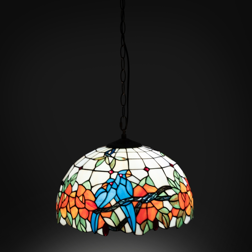 Brilagi - JUNGLE Tiffany-stílusú vitrázs csillár láncon 1xE27/60W/230V Ø 40 cm