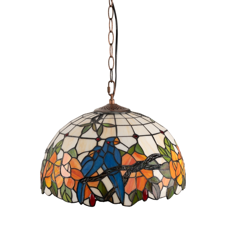 Brilagi - JUNGLE Tiffany-stílusú vitrázs csillár láncon 1xE27/60W/230V Ø 40 cm