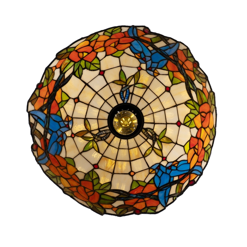Brilagi - JUNGLE Tiffany-stílusú vitrázs csillár láncon 1xE27/60W/230V Ø 40 cm