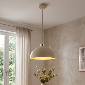Brilagi - Kábelcsillár MOON 1xE27/60W/230V Ø 30 cm bézs/arany