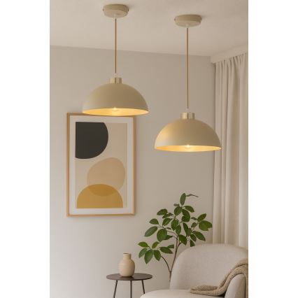 Brilagi - Kábelcsillár MOON 1xE27/60W/230V Ø 30 cm bézs/arany
